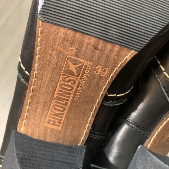 Pikolinos Black Leather Western Inspired Heeled Boots size 8.5-9 - Picture 11 of 12